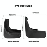For Volkswagen Golf 6 2009-2013 4Pcs / Set Car Auto Soft Plastic Splash Flaps Fender Guard - Top-Down View