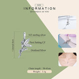 925 Sterling Silver Flower Fairy Dangle Pendant For Diy Bracelets & Necklaces - Top-Down View
