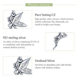 925 Sterling Silver Flower Fairy Dangle Pendant For Diy Bracelets & Necklaces - 45-Degree Angle