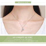 925 Sterling Silver Flower Fairy Dangle Pendant For Diy Bracelets & Necklaces - Close-Up Angle