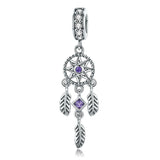 925 Sterling Silver Dream Catcher Bracelet Beads - Front View