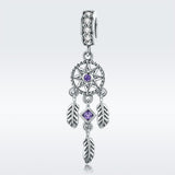 925 Sterling Silver Dream Catcher Bracelet Beads - Side View