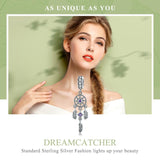925 Sterling Silver Dream Catcher Bracelet Beads - Top-Down View