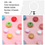 16cm Usb Led Ring Light with Tripod and 3 Modes - Black - Rear View