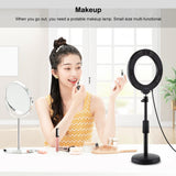 16cm Usb Led Ring Light with Tripod and 3 Modes - Black - Close-Up Angle