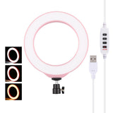 16cm Usb Led Ring Light with Tripod and 3 Modes - Black