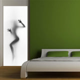 2-piece Diy 3d Door Sticker Set for Creative Home Decor - Top-Down View