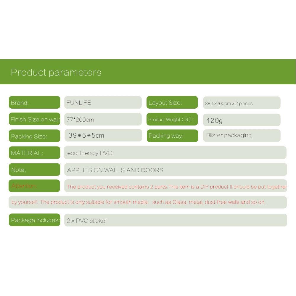 2-piece Diy 3d Door Sticker Set for Creative Home Decor