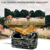 Waterproof 3G Hunting Trail Camera With Night Vision And 120 Degree Pir Angle - 45-Degree Angle