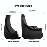 For Ford Explorer 2011-2019 4Pcs / Set Car Auto Soft Plastic Splash Flaps Fender Guard