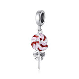 925 Sterling Silver Colorful Lollipop Pendant - Front View