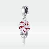 925 Sterling Silver Colorful Lollipop Pendant - Side View