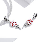 925 Sterling Silver Colorful Lollipop Pendant - Top-Down View