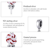 925 Sterling Silver Colorful Lollipop Pendant - Rear View