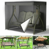 Waterproof Swing Dust Cover for Outdoor Garden Rocking Chair - 220x125x170cm Size - Front View