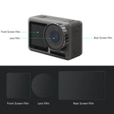 9h Tempered Glass Film for Dji Action Lens and Lcd Display - Rear View