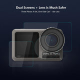 9h Tempered Glass Film for Dji Action Lens and Lcd Display - Low Angle