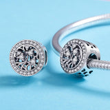 925 Sterling Silver Tree Of Life Beaded Bracelet - Close-Up Angle