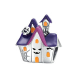 925 Sterling Silver Diy Purple Ghost House Beaded Accessories - Front View