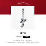 925 Sterling Silver Handmade Cupid Pendant Diy Accessory - Side View