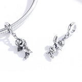925 Sterling Silver Handmade Cupid Pendant Diy Accessory - Rear View