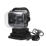 60W Dc 12 - 24V 400Lm Car 200M Wireless Remote Control 360 Degree Adjustable Led Search High Bay Lights / Spotlights - Front View