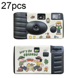 27 Retro Film Camera Stickers - Waterproof Cartoon Design - Front View