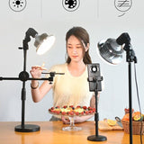 700w Mushroom Lamp & Stand for Mobile Phone Photography - 45-Degree Angle