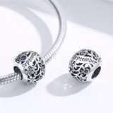 925 Sterling Silver Diy Birthstone Bracelet & Necklace Set September Style - September - Side View