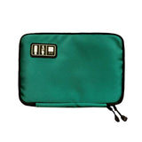 Portable Multifunctional u Disk Storage Bag for Mobile Phone Accessories - Peacock Green - Front View