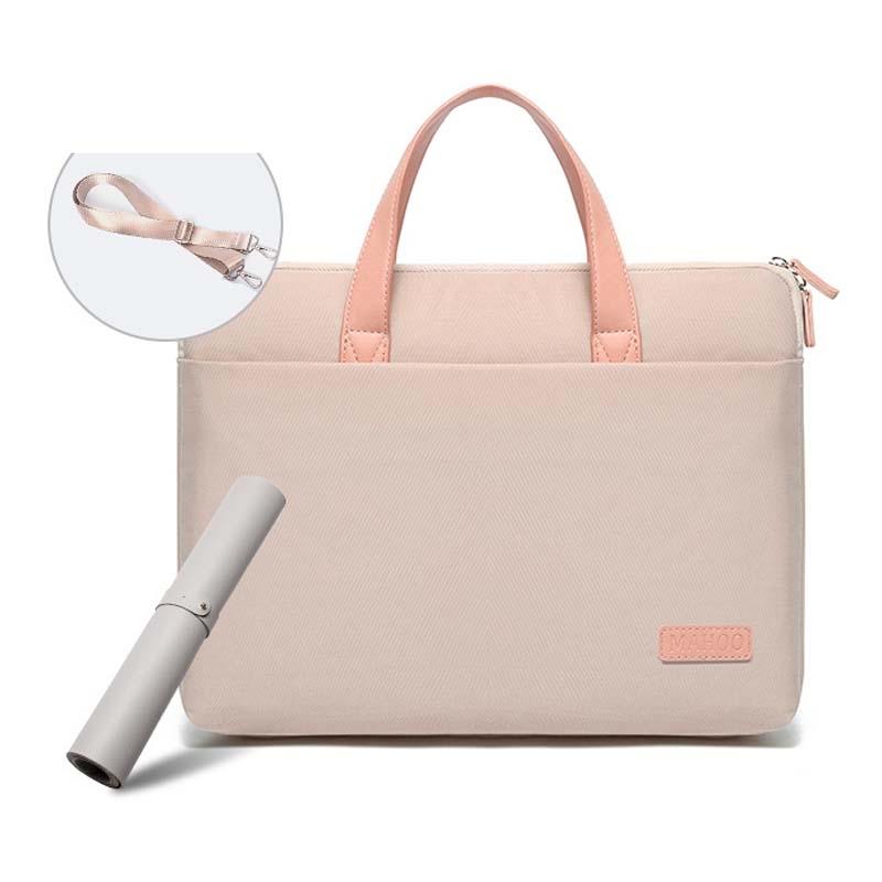 Ultra-thin Macbook Laptop Bag with Mouse Pad - Khaki & Gray 15.6-16.1 Inches