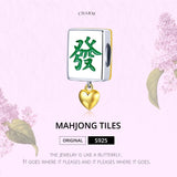 925 Sterling Silver Mahjong Beads For Diy Bracelets & Necklaces - Top-Down View