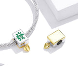 925 Sterling Silver Mahjong Beads For Diy Bracelets & Necklaces - Close-Up Angle