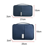 Waterproof Travel Document Bag Black Large - Orange Pink Small - Side View