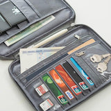 Waterproof Travel Document Bag Black Large - Orange Pink Small - Rear View
