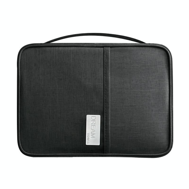 Waterproof Travel Document Bag Black Large - Orange Pink Small