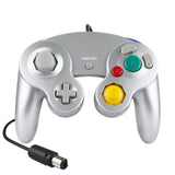 2-pack Wired Vibrating Game Controller for Nintendo Ngc / Wii - Silver - Front View