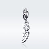 925 Sterling Silver Letter Pendant For Diy Bracelet Or Necklace Style - I - Side View