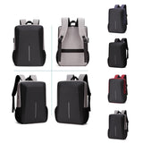 Hard Shell Backpack Alloy Frame Anti-theft Computer Bag for Men Black - Side View