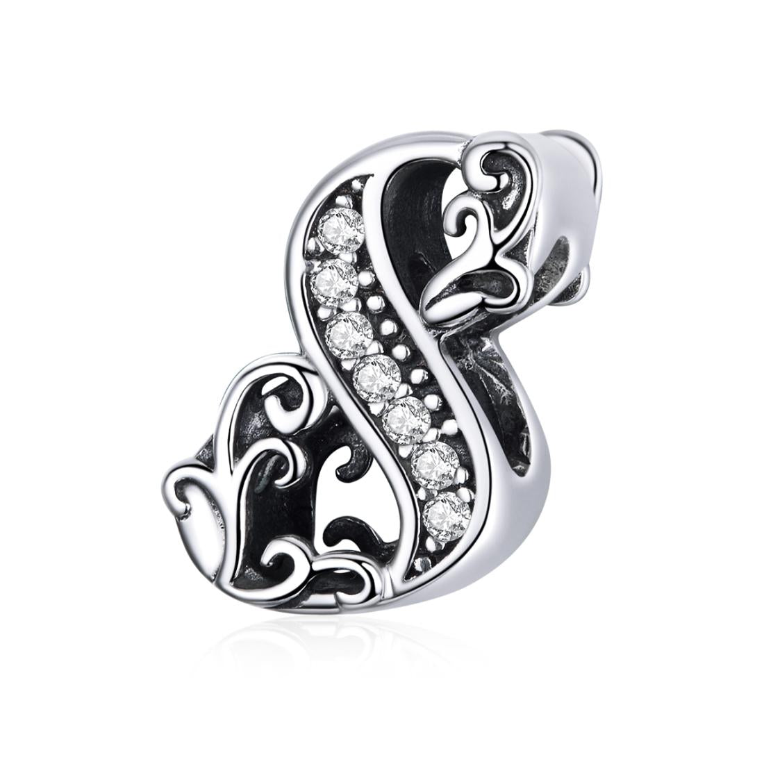 925 Sterling Silver Relief Number Series 0 9 Beads For Diy Bracelets And Necklaces Style - 8