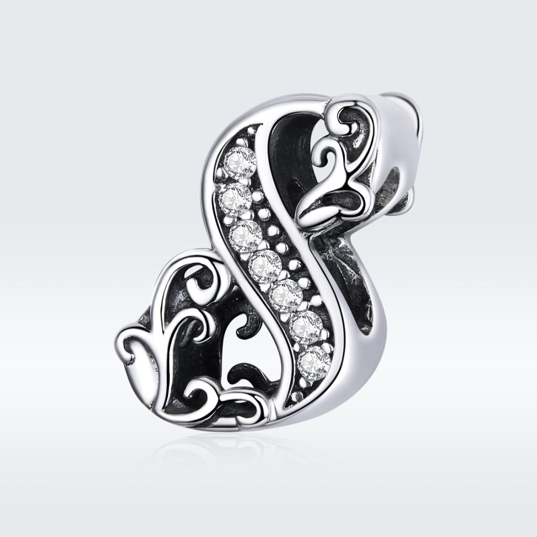 925 Sterling Silver Relief Number Series 0 9 Beads For Diy Bracelets And Necklaces Style - 8