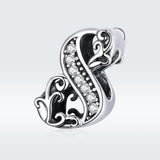 925 Sterling Silver Relief Number Series 0 9 Beads For Diy Bracelets And Necklaces Style - 8 - Side View