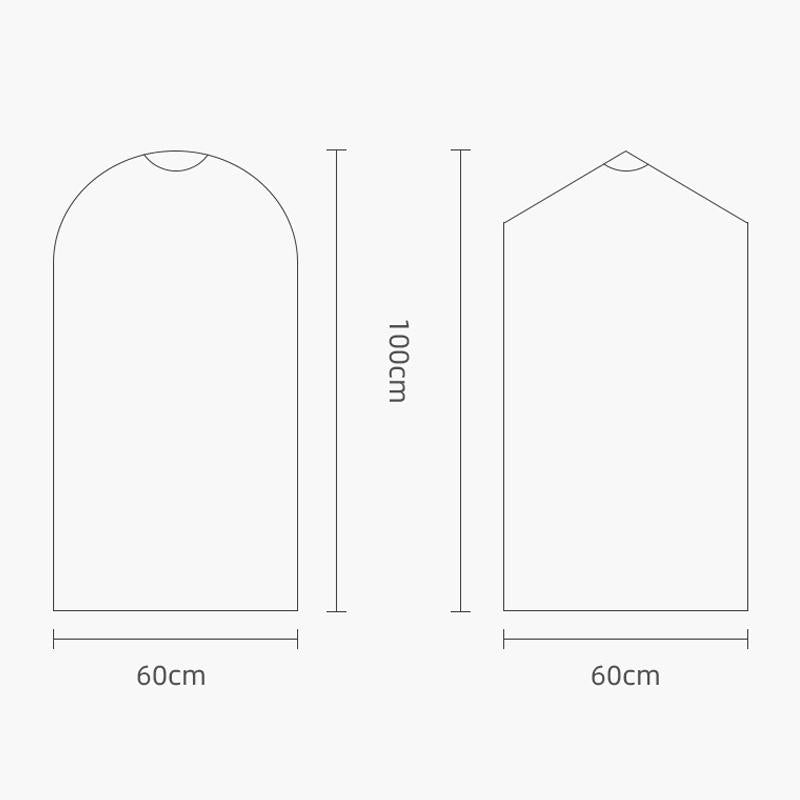 100 Disposable Transparent Dust Bags - 60x120cm - Pp Material