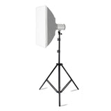 Professional Aluminum Lighting Stand For Studio Flash - 68-200Cm Height Black - Front View
