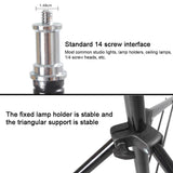 Professional Aluminum Lighting Stand For Studio Flash - 68-200Cm Height Black - 45-Degree Angle