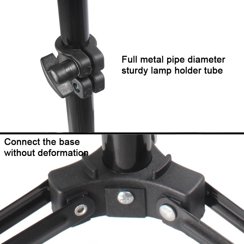 Professional Aluminum Lighting Stand For Studio Flash - 68-200Cm Height Black