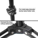 Professional Aluminum Lighting Stand For Studio Flash - 68-200Cm Height Black - Rear View