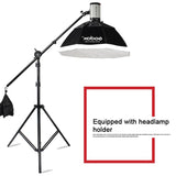 Professional Aluminum Lighting Stand For Studio Flash - 68-200Cm Height Black - Close-Up Angle