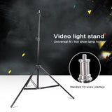 Professional Aluminum Lighting Stand For Studio Flash - 68-200Cm Height Black - Extra Image