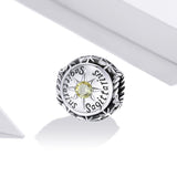 925 Sterling Silver Zodiac Beads For Diy Bracelets & Necklaces Sagittarius Style - Sagittarius - Top-Down View